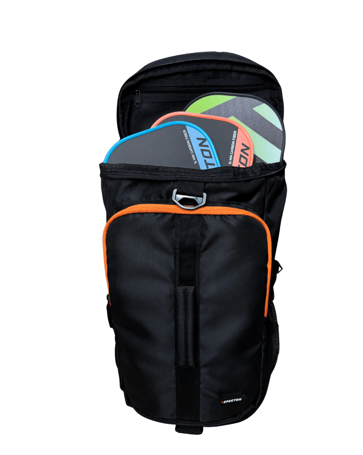Specton pickleball bag with storage for multiple paddles and accessories