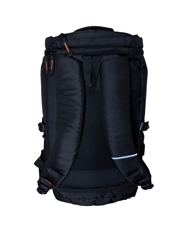 Padded shoulder straps and ventilated back panel on Specton pickleball backpack