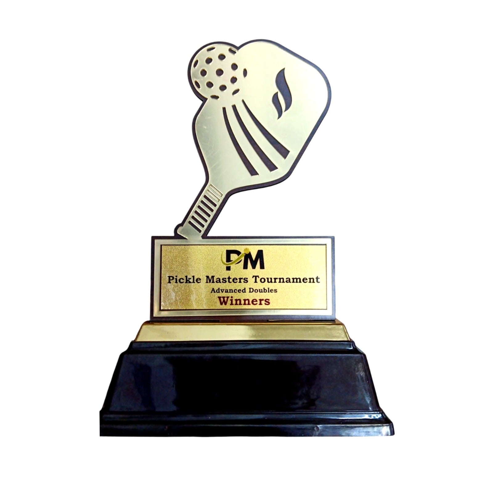 Specton PMX custom pickleball trophy with paddle design and personalised tournament engraving