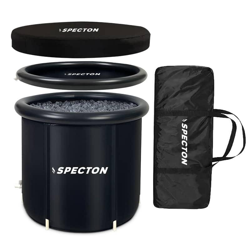 Specton portable ice bath and cold plunge recovery tub with lid and carry bag
