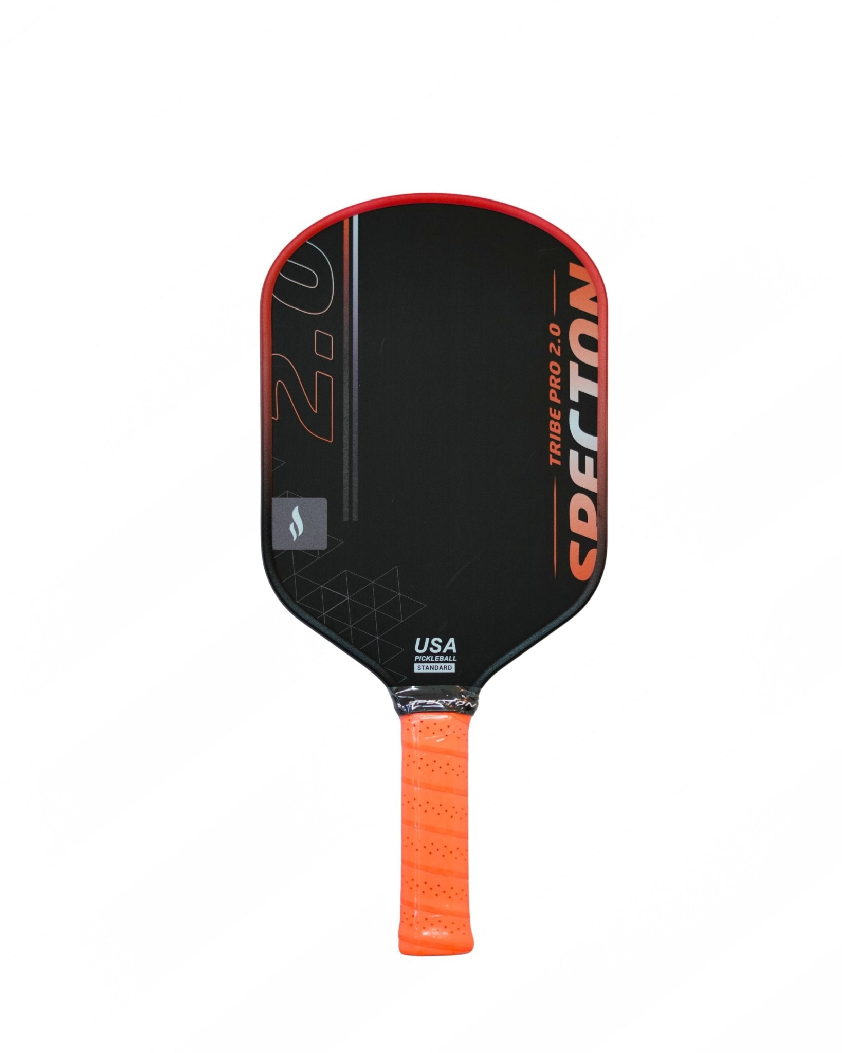 Specton Tribe Pro 2.0 16mm T700 carbon fiber pickleball paddle in vibrant orange