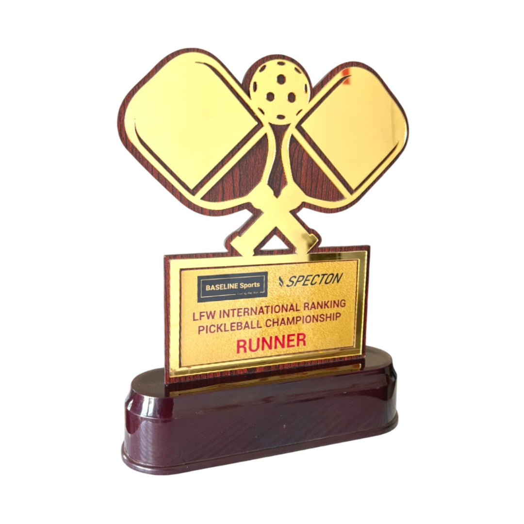 Specton WGM custom pickleball trophy with paddle design and personalised tournament engraving